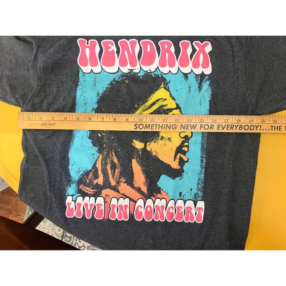 Rockin Artwork Fall of '68 Hendrix Live In Concert Graphic T-Shirt Black M NWOT - Picture 4 of 5
